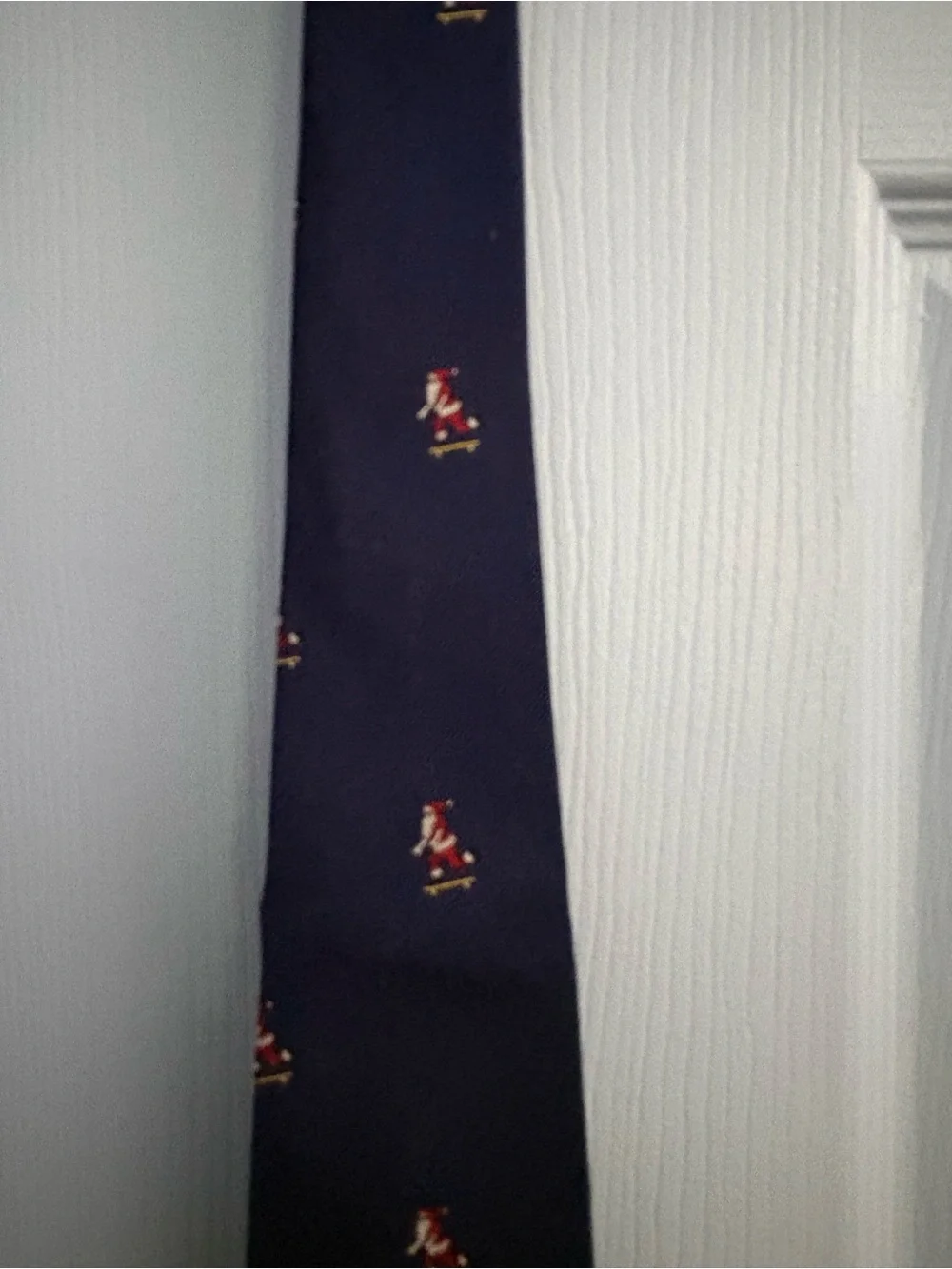 Brooks Brothers Santa Skateboard Tie Navy & Red